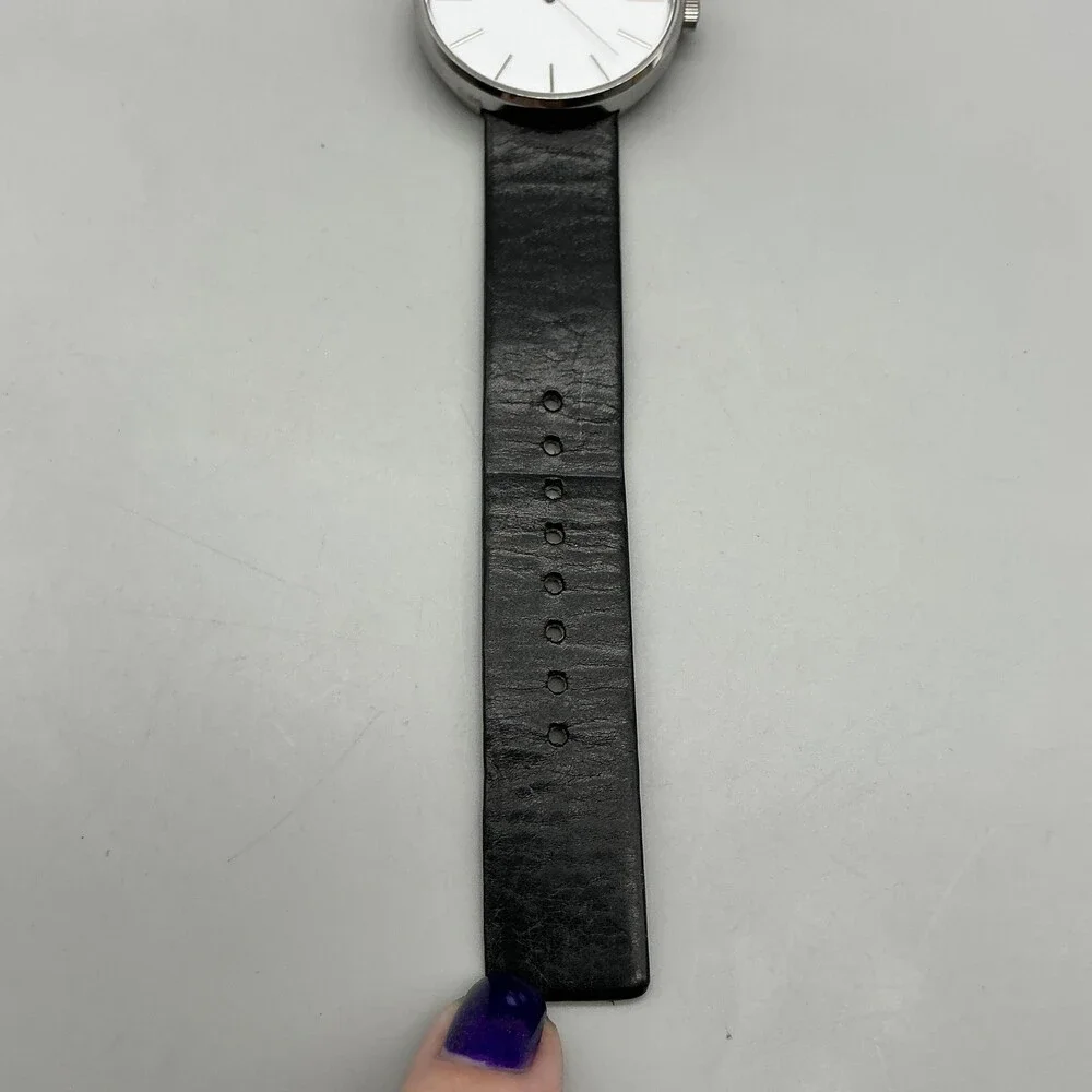 Marc By Marc Jacobs Womens Watch 36mm White Dial Black Leather New Battery
